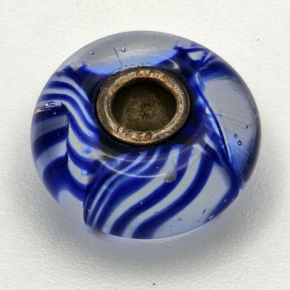 Authentic Trollbeads Arctic Stripes Charm Signed 925 LAA Sterling Silver